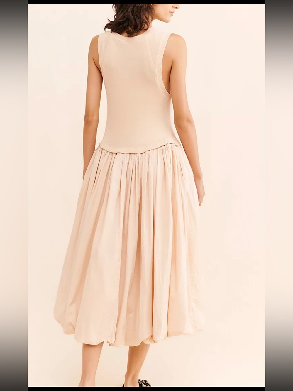 Free People Sleeveless Cream Maxi Dress - Picture 2 of 4